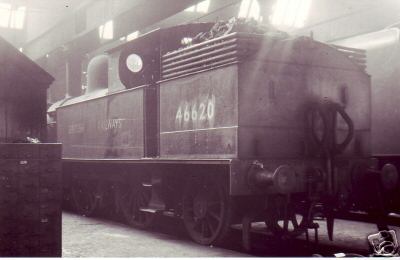 Tank locomotive in the shed