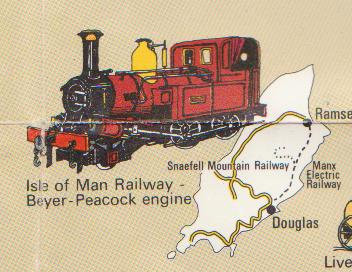 Railway History Map of Britain - Isle of Man