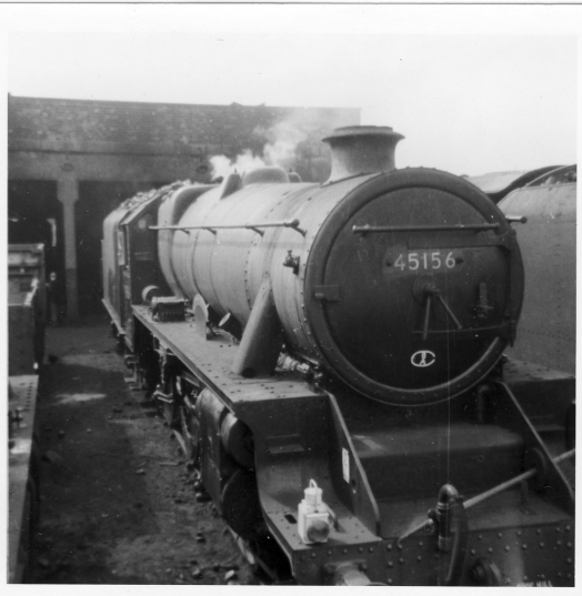 Steam Train at Edge Hill Station May 1968 Engine 45156