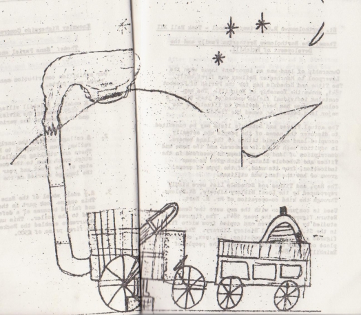 Schools Exhbition - children’s drawing of the Rocket