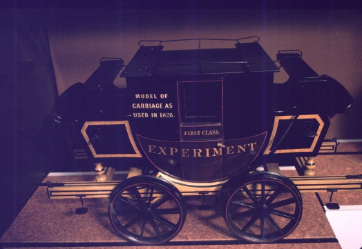 Model of Stockton and Darlington Railway coach