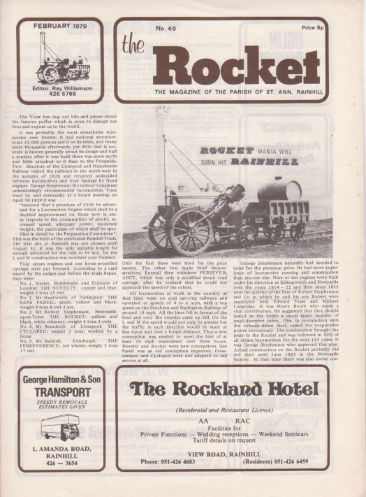 The Rocket February 1979 front page