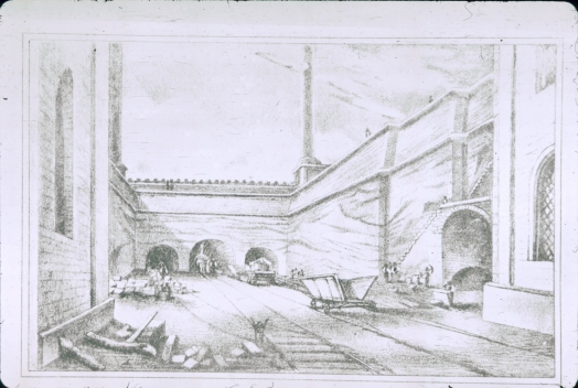 Drawing of Moorish Arch area