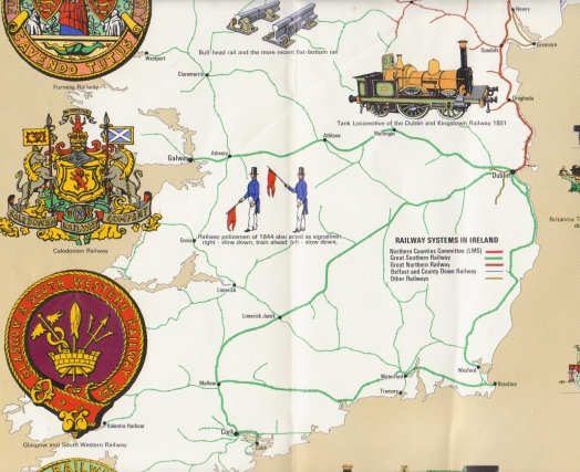 Railway History Map of Britain - Republic of Ireland