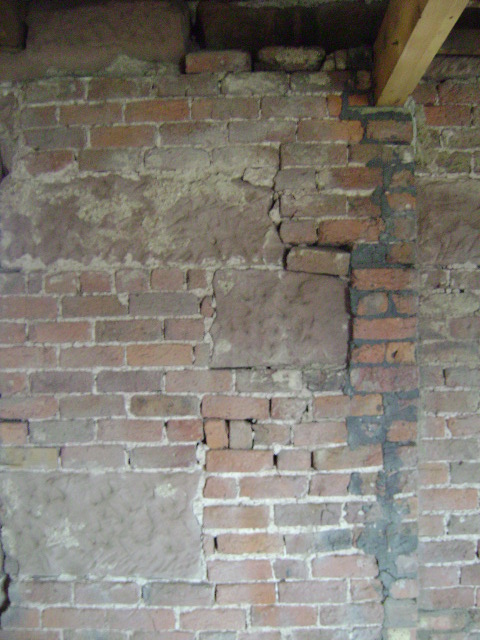 Crumbling bricks