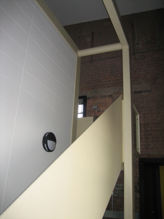 Staircase to upper engine room