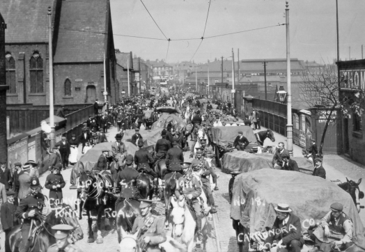 Troops at Edge Hill Station during the 1911 Transport Strike