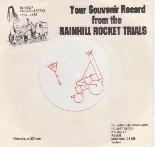 Your Souvenir Record from the Rainhill Rocket Trials