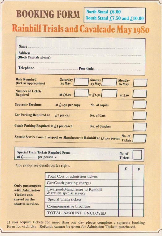 A Railway Spectacular - Booking Form