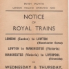 Notice of Royal Trains