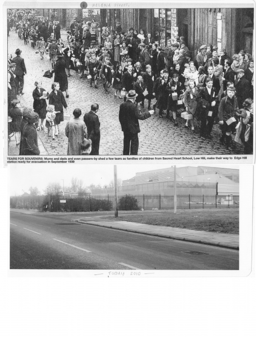 Evacuation of children on Helena Street during World War 2
