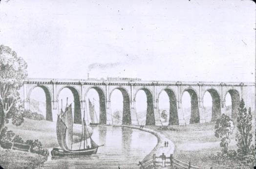 Sankey Viaduct based on Bury print